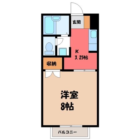 宇都宮駅 バス14分  楡木街道入口下車：停歩3分 1階の物件間取画像